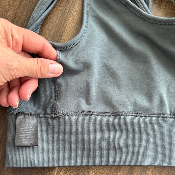 Alphalete Charcoal Ribbed Sports Bra - Picture 6 of 11